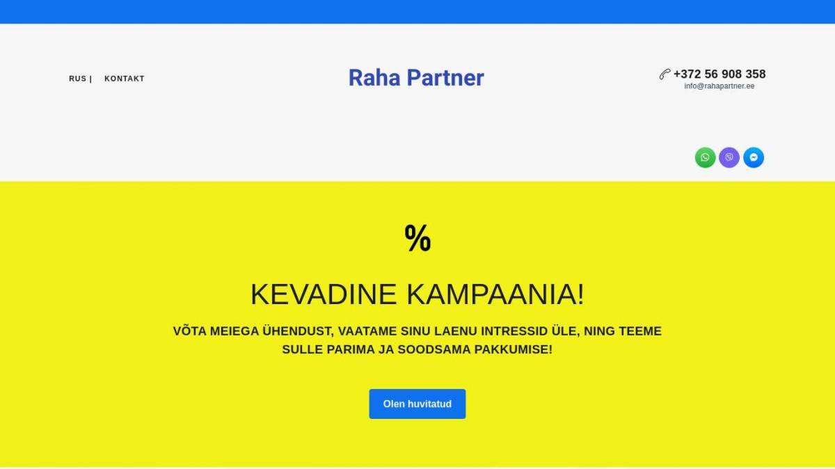 Laenud kinnisvara tagatisel - Raha Partner OÜ